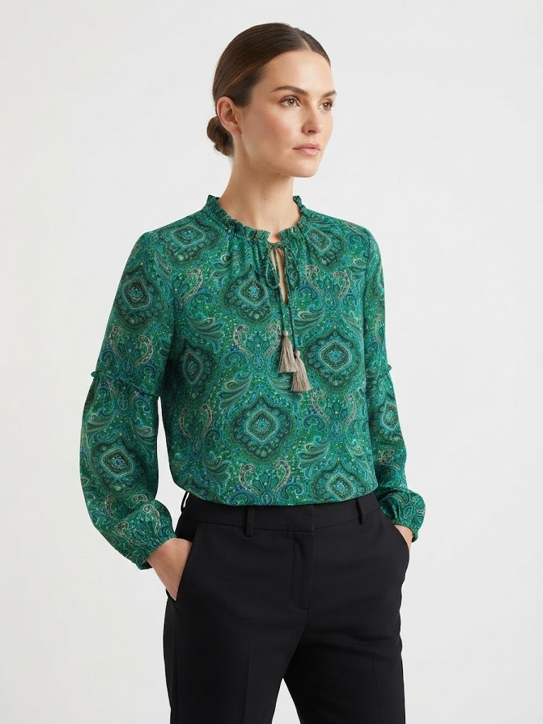 Long Sleeve Button Down Shirt Green