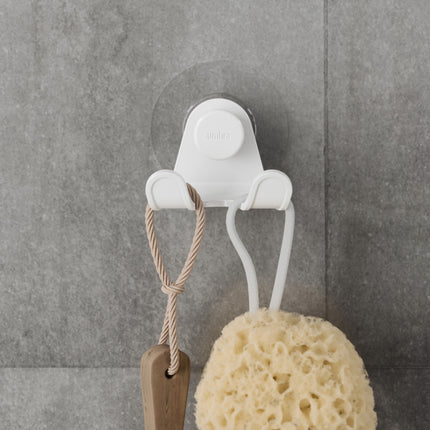 Flex Adhesive Double Hook White