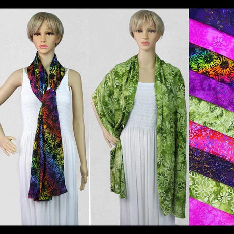 Premium Batik Wide Scarf/Shawl Pink