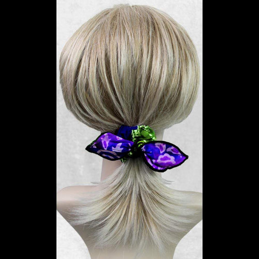 Patchwork Little Bow Hair Scrunchies