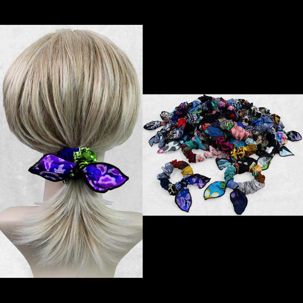 Patchwork Little Bow Hair Scrunchies