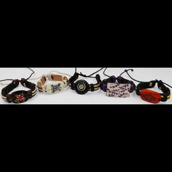 Strong Vegan Leather & Bead Bracelets