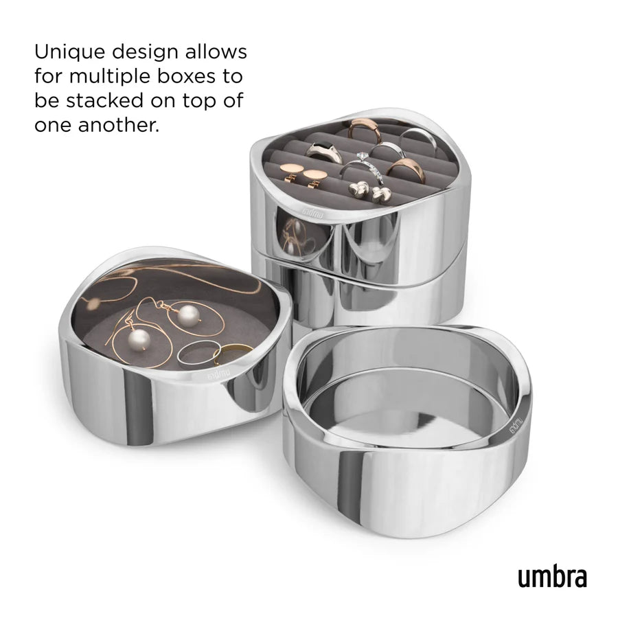 Wavy Jewelry Organizer Chrome
