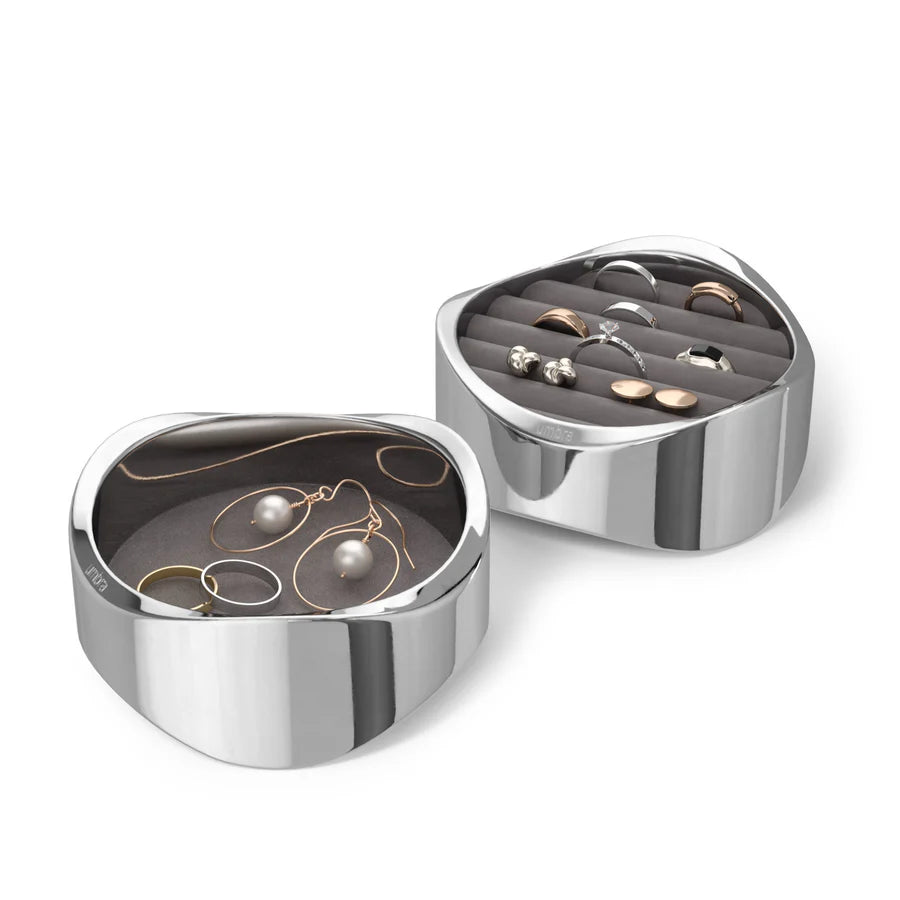 Wavy Jewelry Organizer Chrome