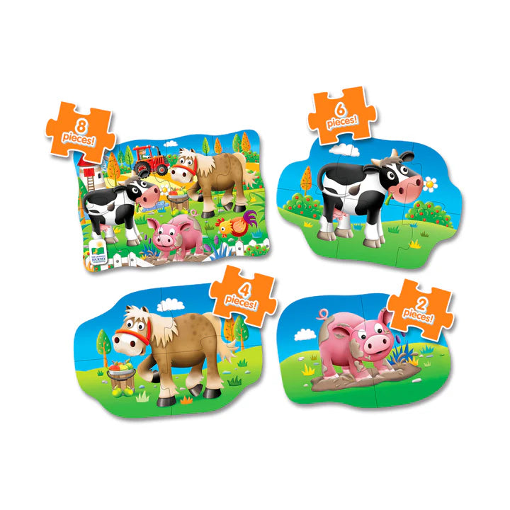 My First Puzzles - 4 In A Box - Farm: 20 Pcs
