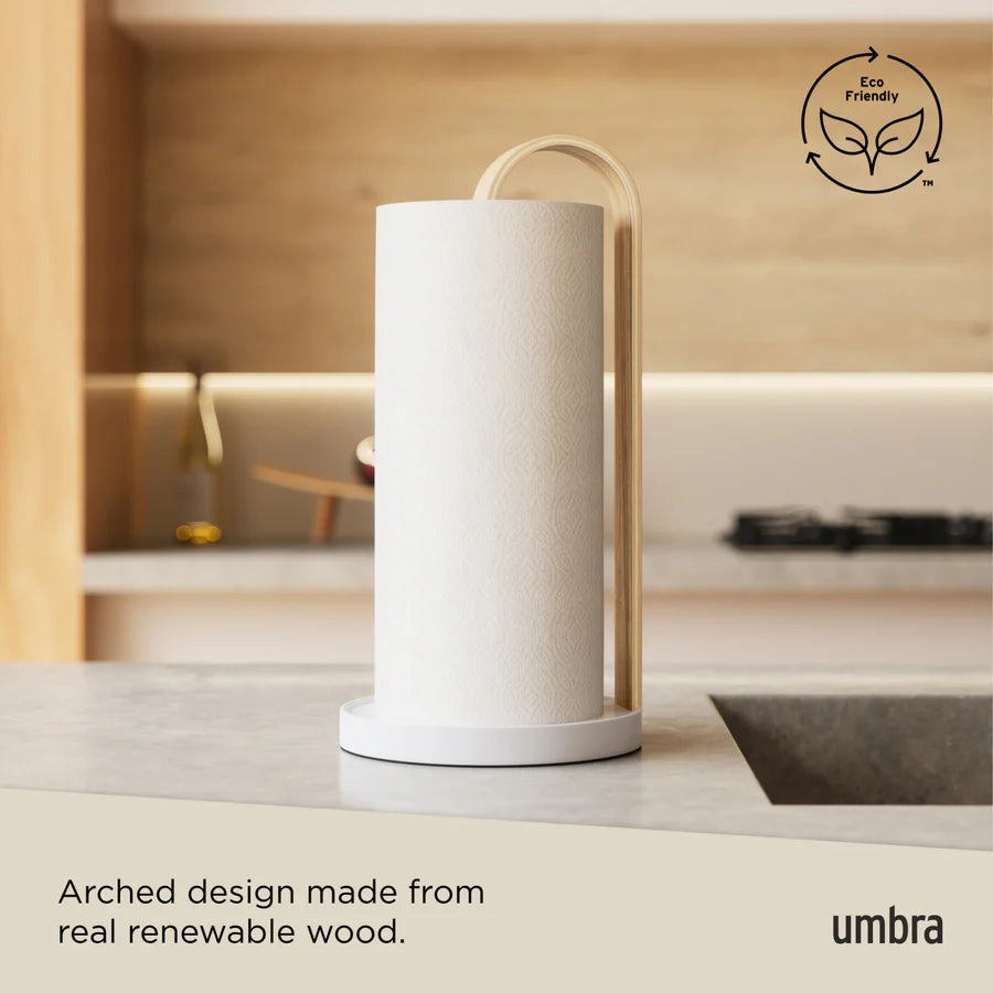 Bellwood Paper Towel Holder White/Natural
