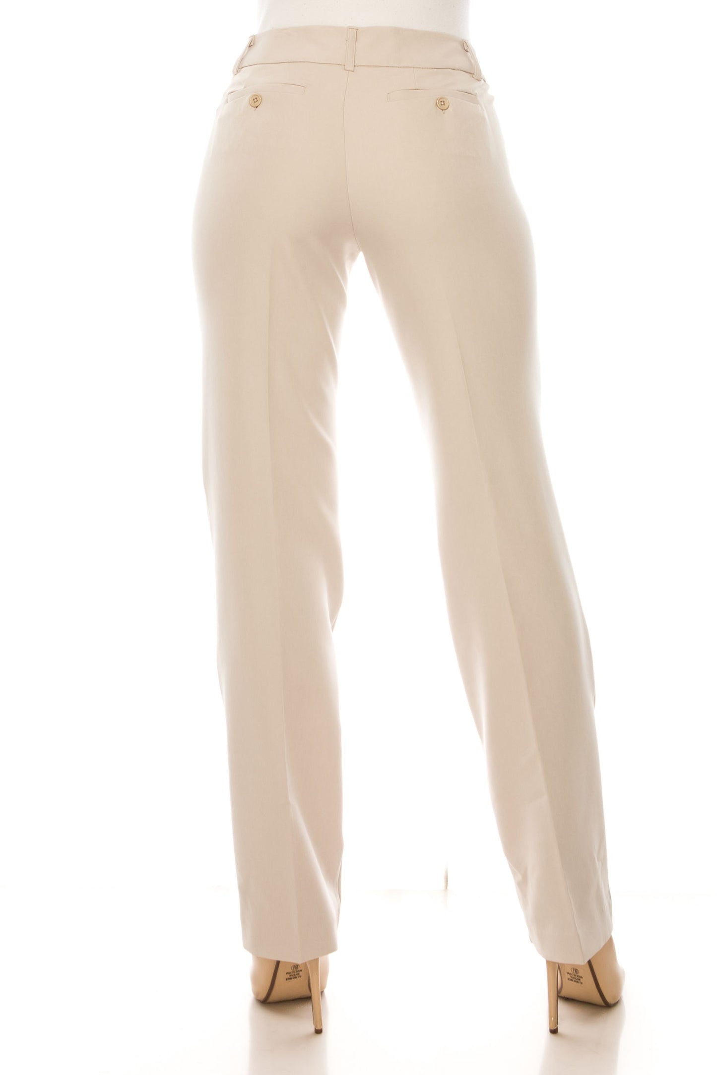 STRAIGHT LEG ZIP-UP PANTS VINTAGE NUDE  - Zac & Rachel