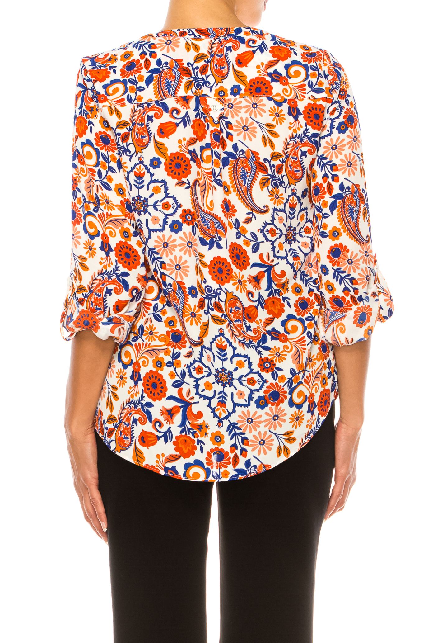 Blouse Bright White/Poppy Red - Zac & Rachel