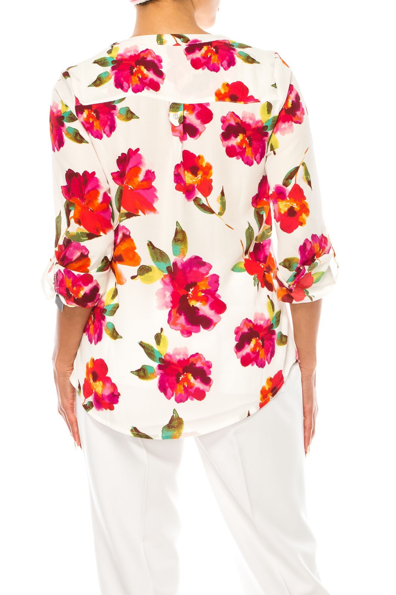 Blouse Flowers White/Pink Multi - Zac & Rachel