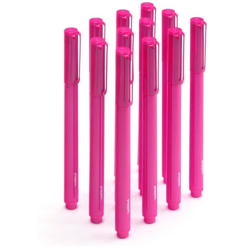 12 Signature Ballpoint Pens Pink