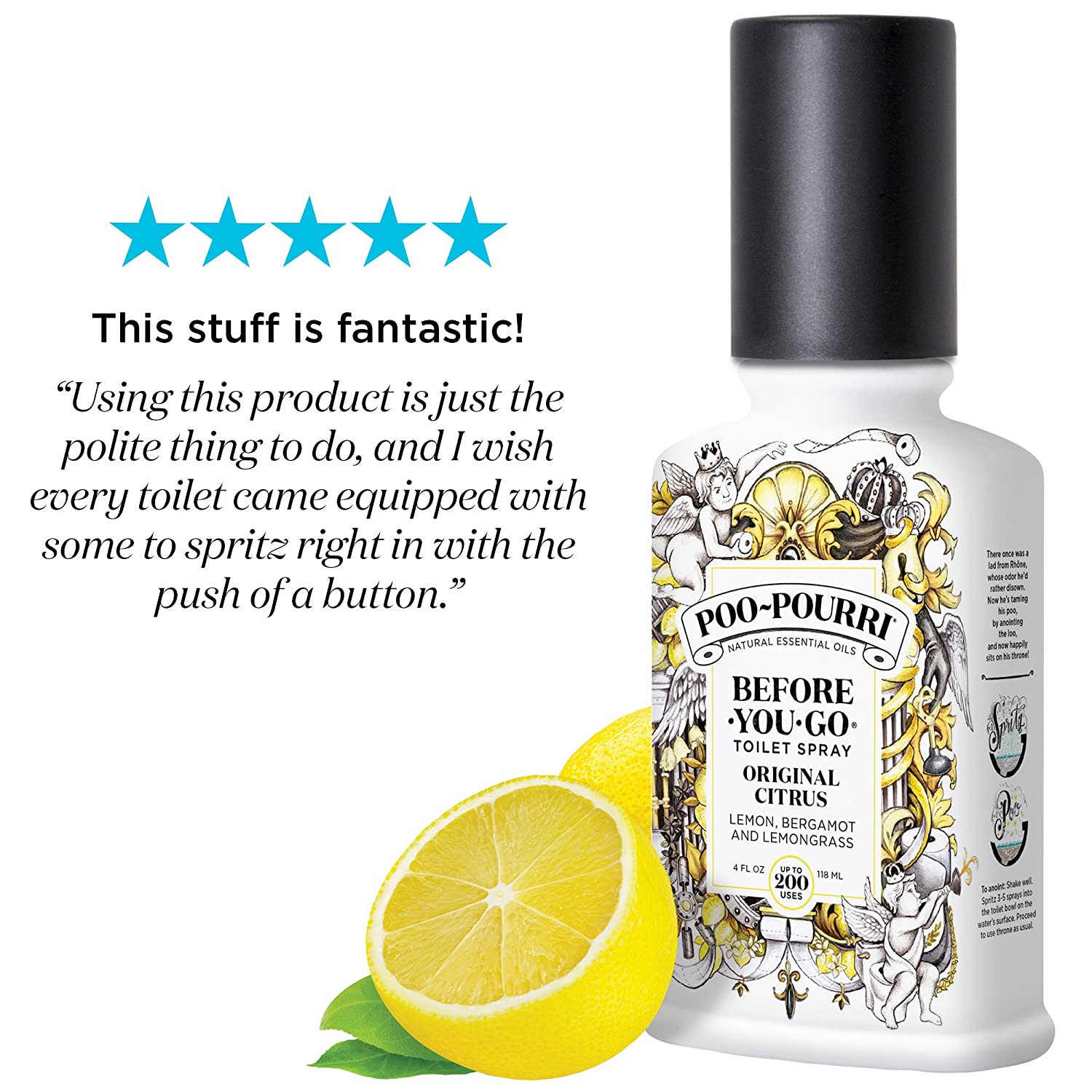 Before-You-go Toilet Spray 4 Fl Oz Original Citrus