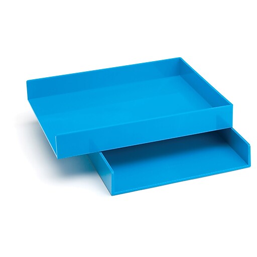 2 Letter Tray Pool Blue 13.75"L x 9.75"W x 1.75"H