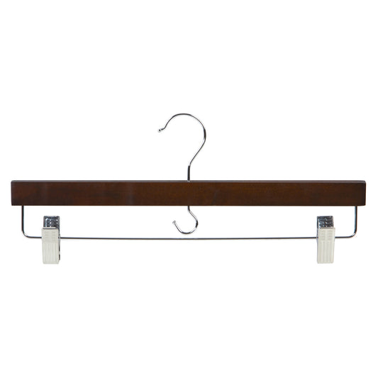 Wood Trouser and Skirt Hanger with Clip Set-5
