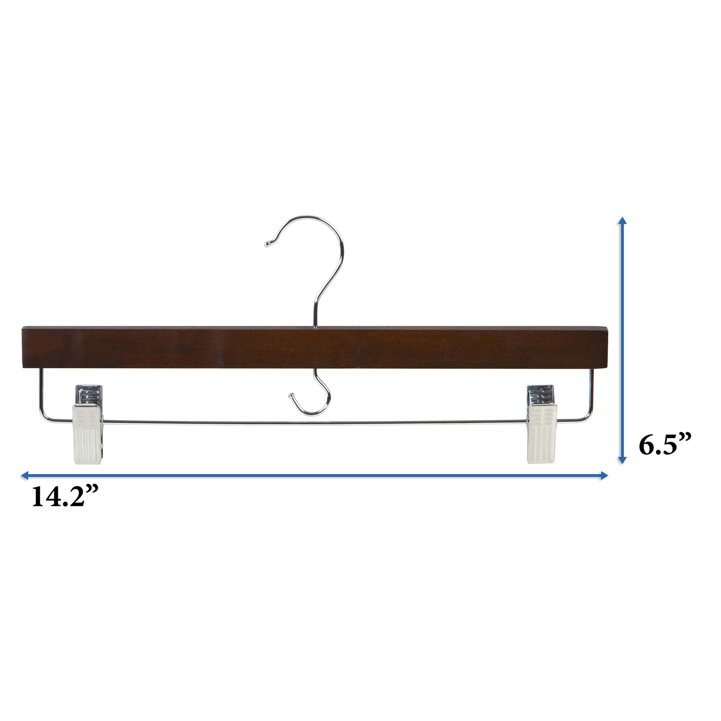 Wood Trouser and Skirt Hanger with Clip Set-5