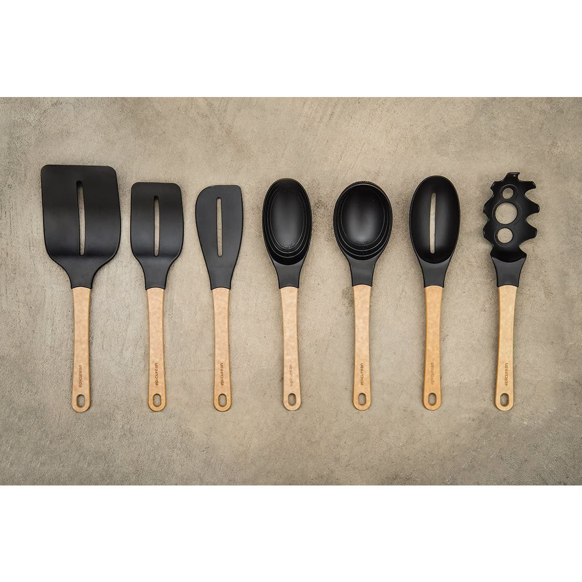 Pasta Server, Natural/Black Nylon 13"