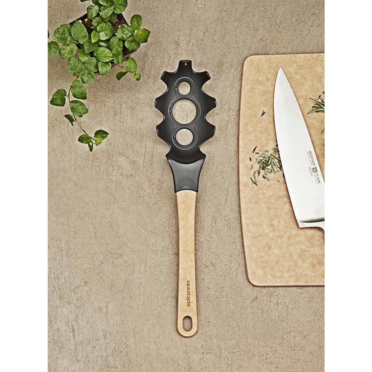 Pasta Server, Natural/Black Nylon 13"