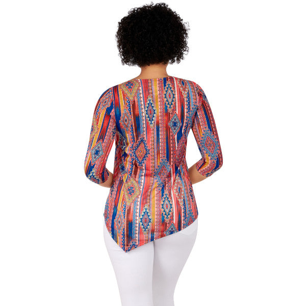 BLOUSE CINNABAR MULTI - RUBY RD