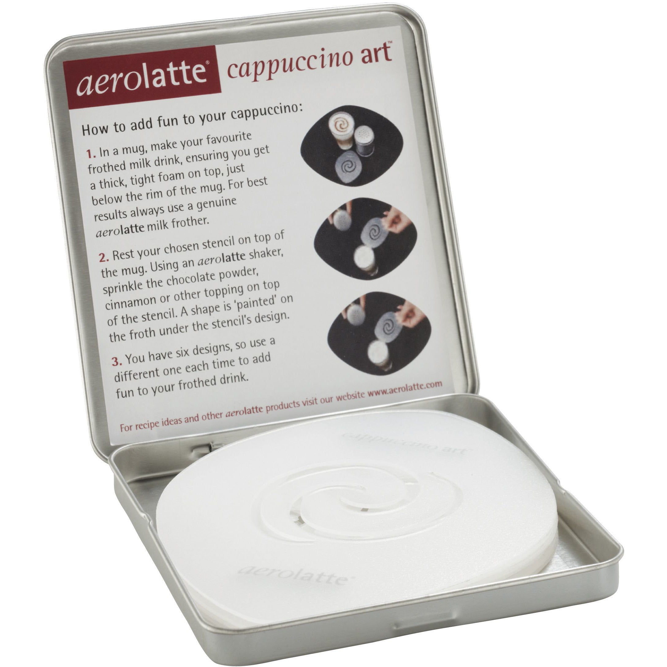AEROLATTE CAPPUCCINO ART STENCILS Set 6