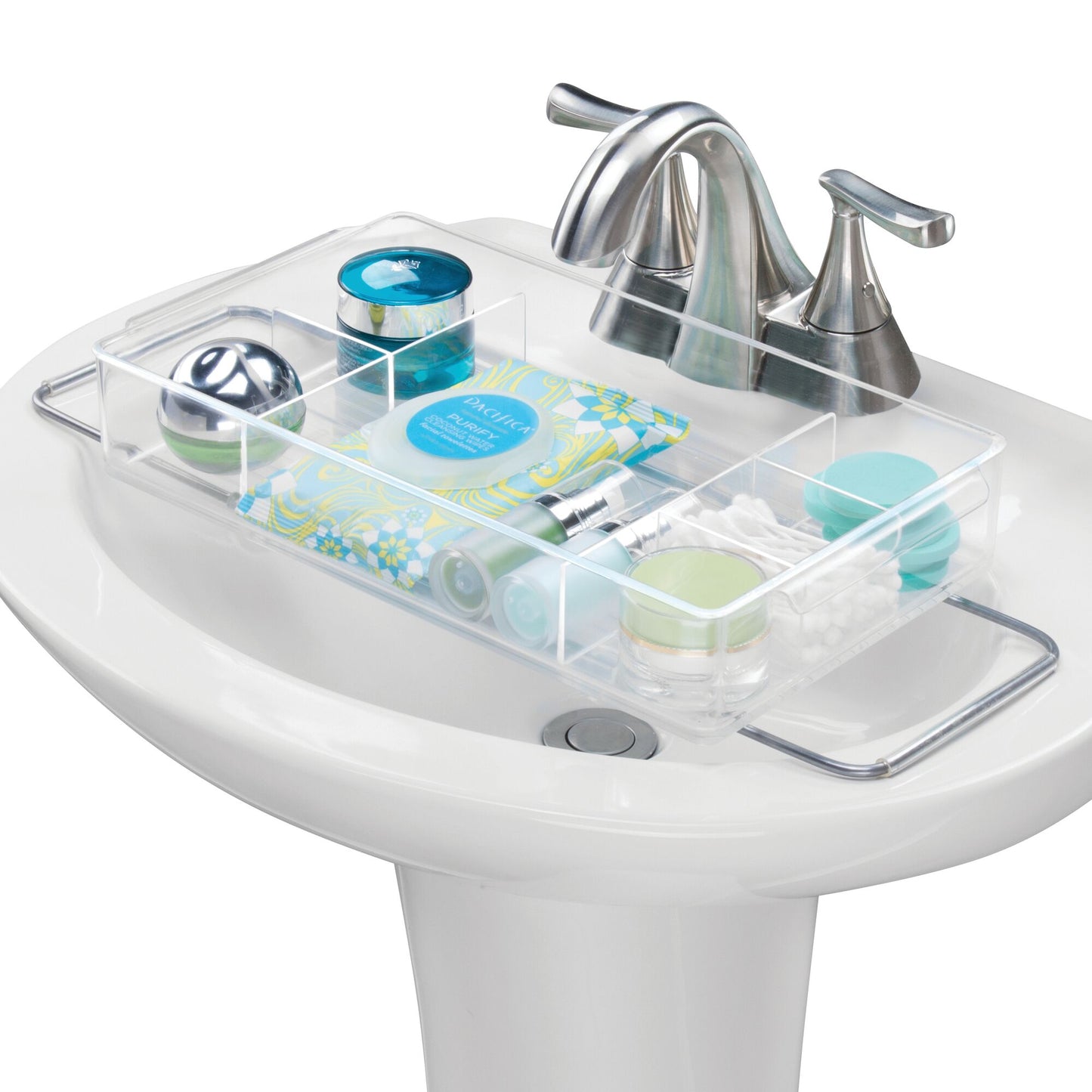 Organizador de baño sobre fregadero