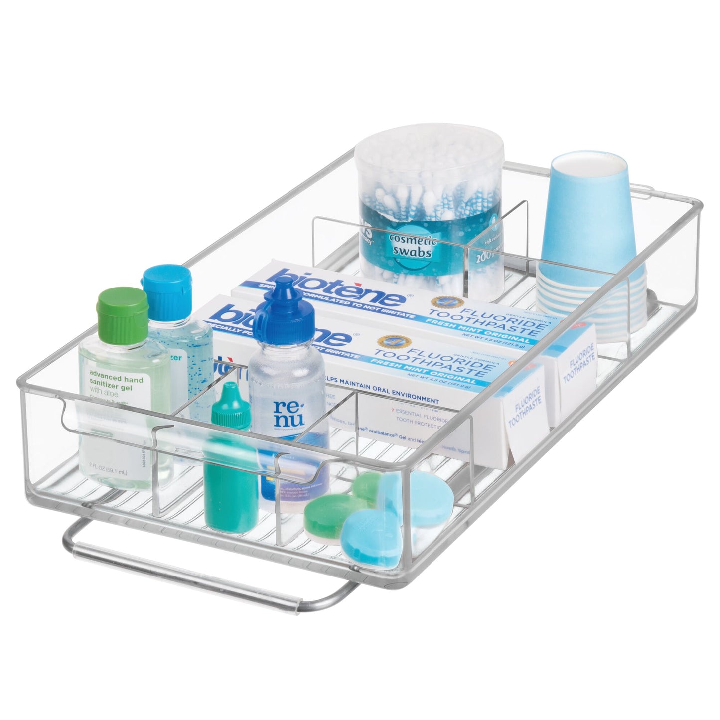 Organizador de baño sobre fregadero
