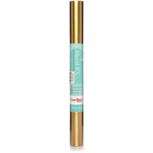 Creative Covering Self-Adhesive Shelf and Drawer Liner Brass 18" x 6 ft.