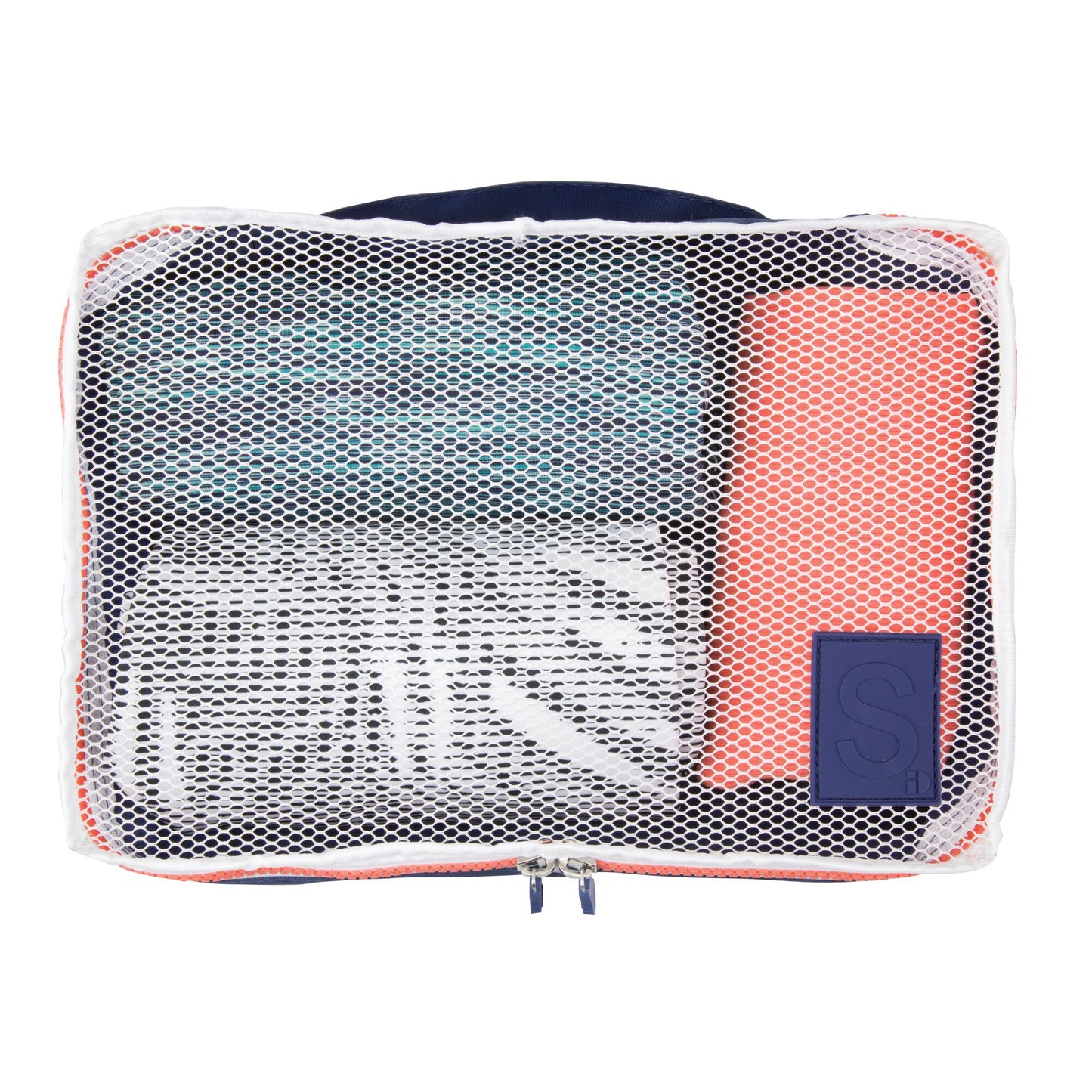 Navy & Orange  Packing Cubes  Set of 3