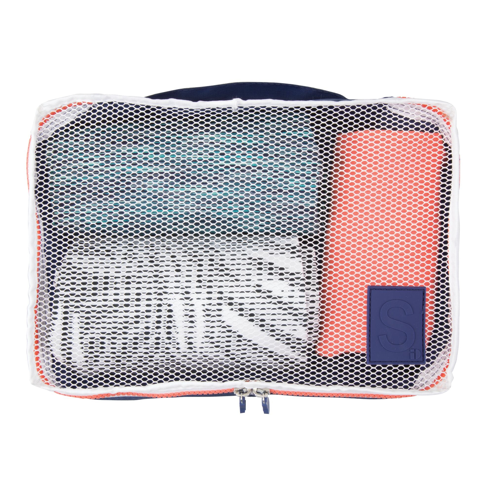 Navy & Orange  Packing Cubes  Set of 3