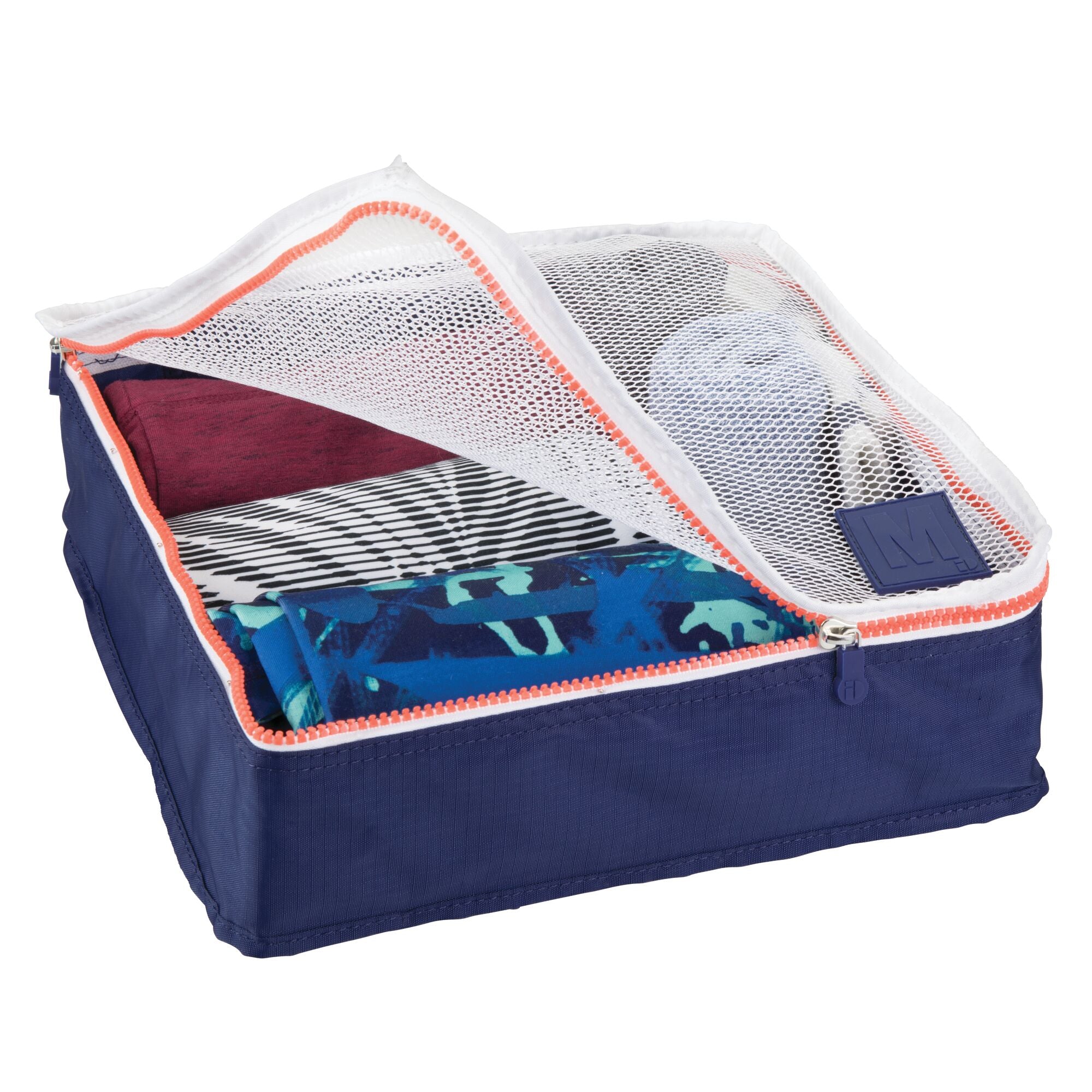 Navy & Orange  Packing Cubes  Set of 3