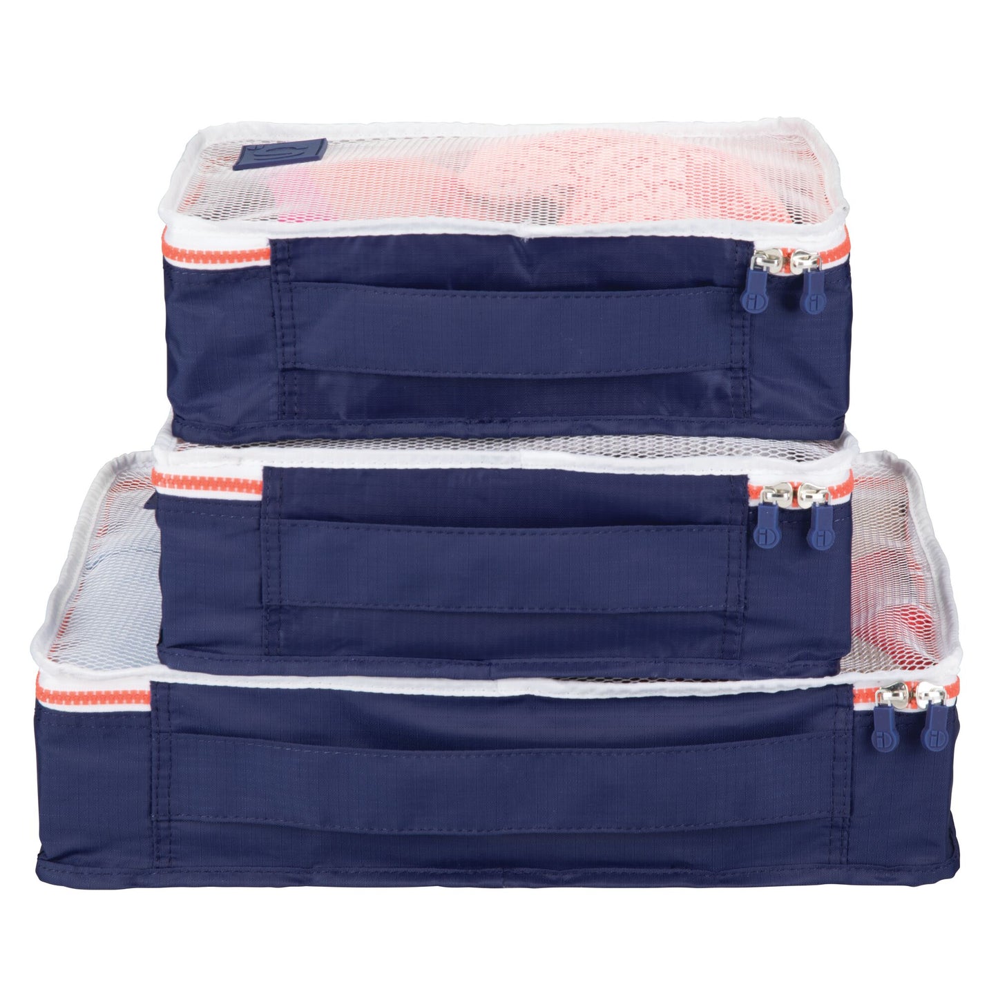 Navy & Orange  Packing Cubes  Set of 3