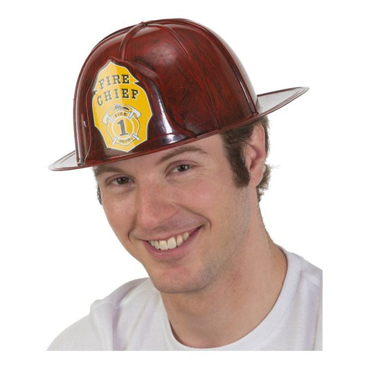 Adult Fireman Helmet Red