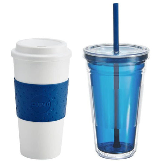 Hot-and-Cold Double Wall Insulated Tumbler Blue 16 oz