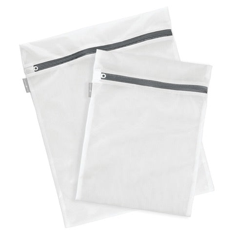 WHITE MESH WASH BAGS  2 PC SET