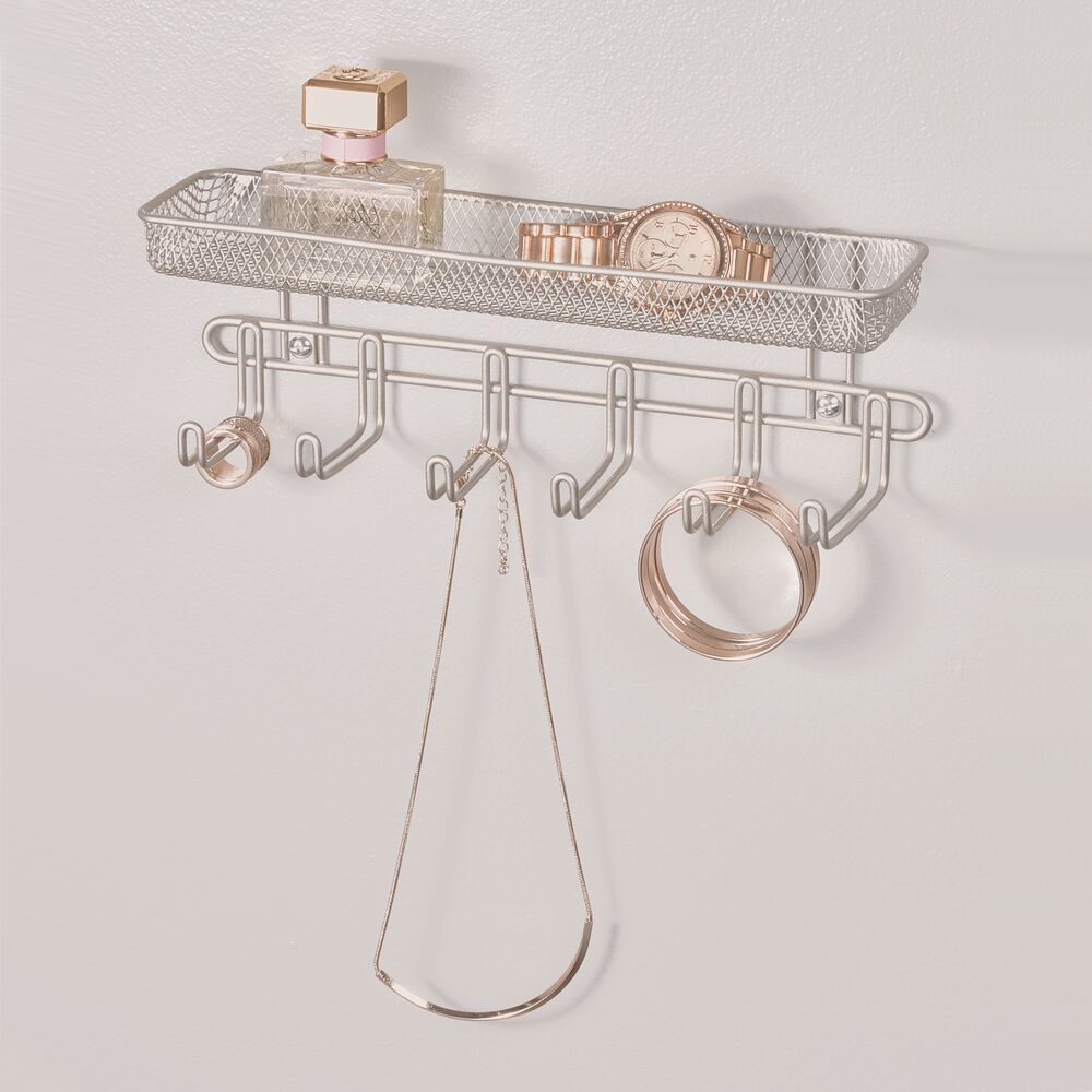SATIN CLASSICO WALL MOUNT JEWELRY ORGANIZER - 11"