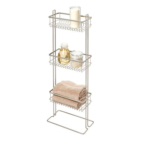 RUST FREE  3-TIER SHOWER SHELF SATIN