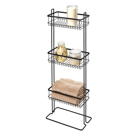 RUST RESISTANT 3-TIER SHOWER SHELF MATE BLACK