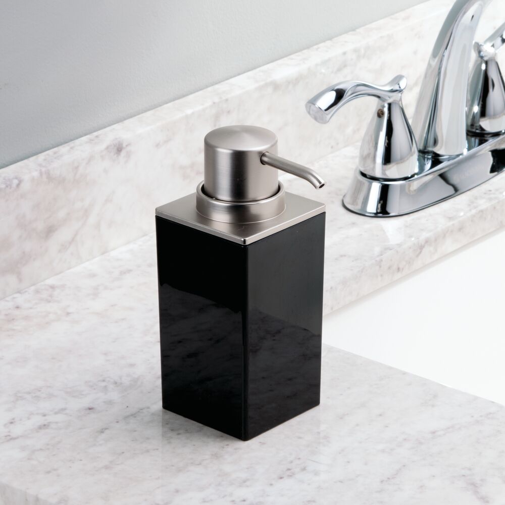 BLACK/ BRUSHED CLARITY SOAP PUMP