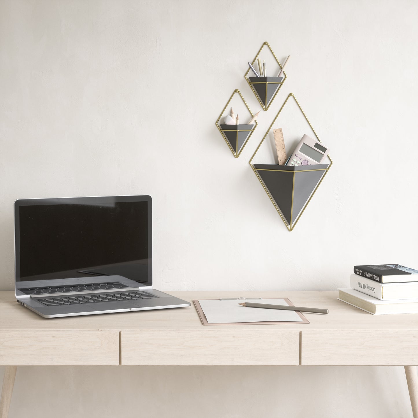 Trigg Large Wall Vessel   Black-Brass