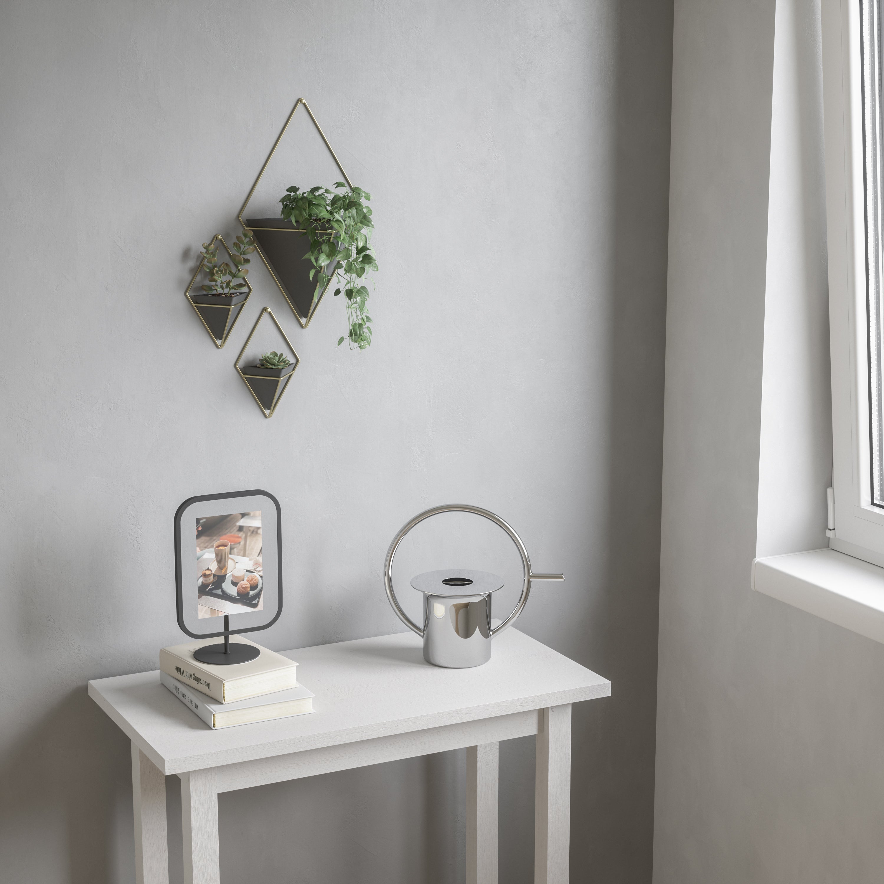 Trigg Large Wall Vessel   Black-Brass