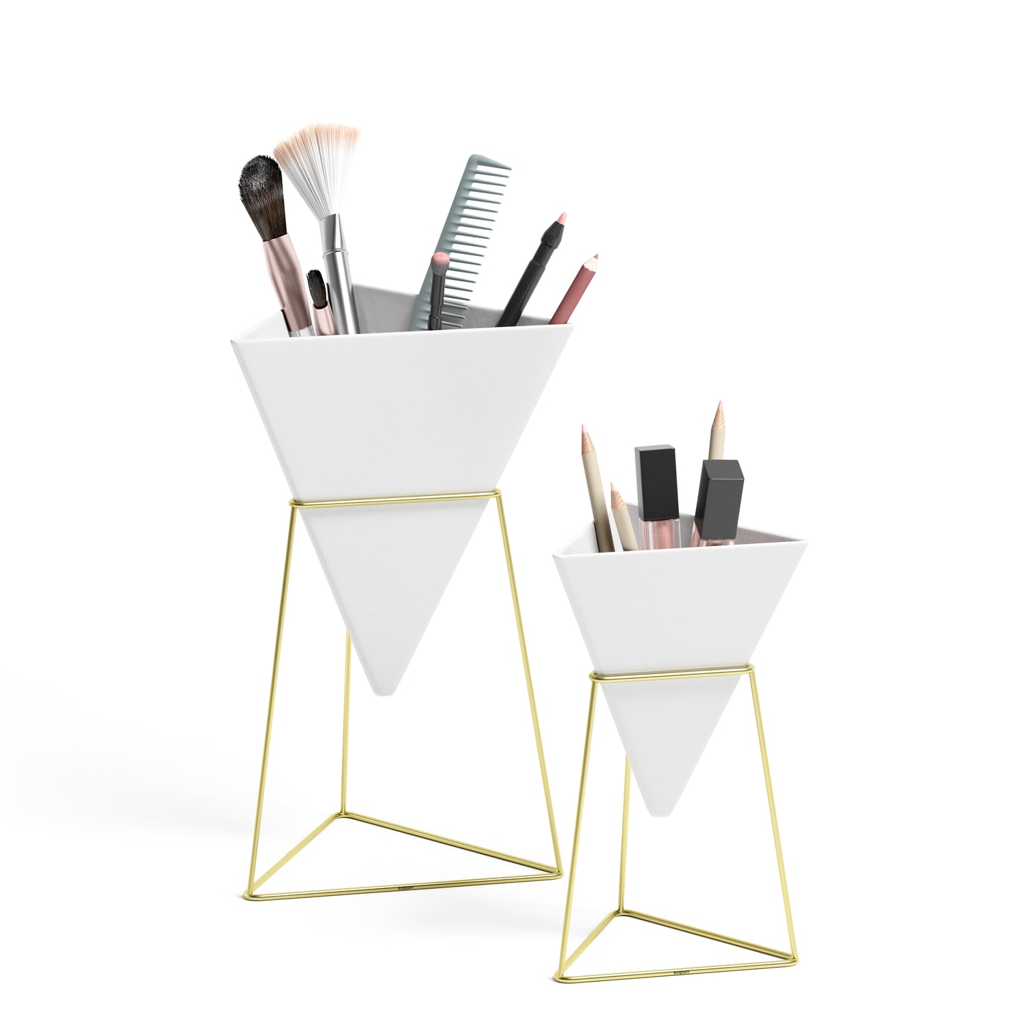 Trigg Tabletop White / Brass