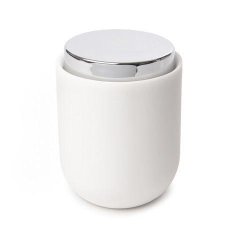 JUNIP CANISTER W. LID CHROMEWHITE