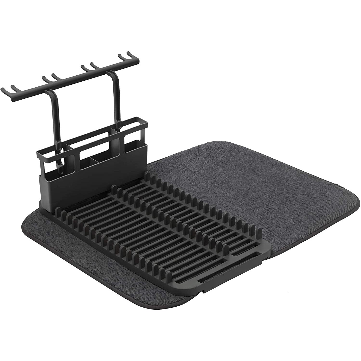 UDRY DISH DRYING RACK WITH  STEMWARE HOLDER  BLACK