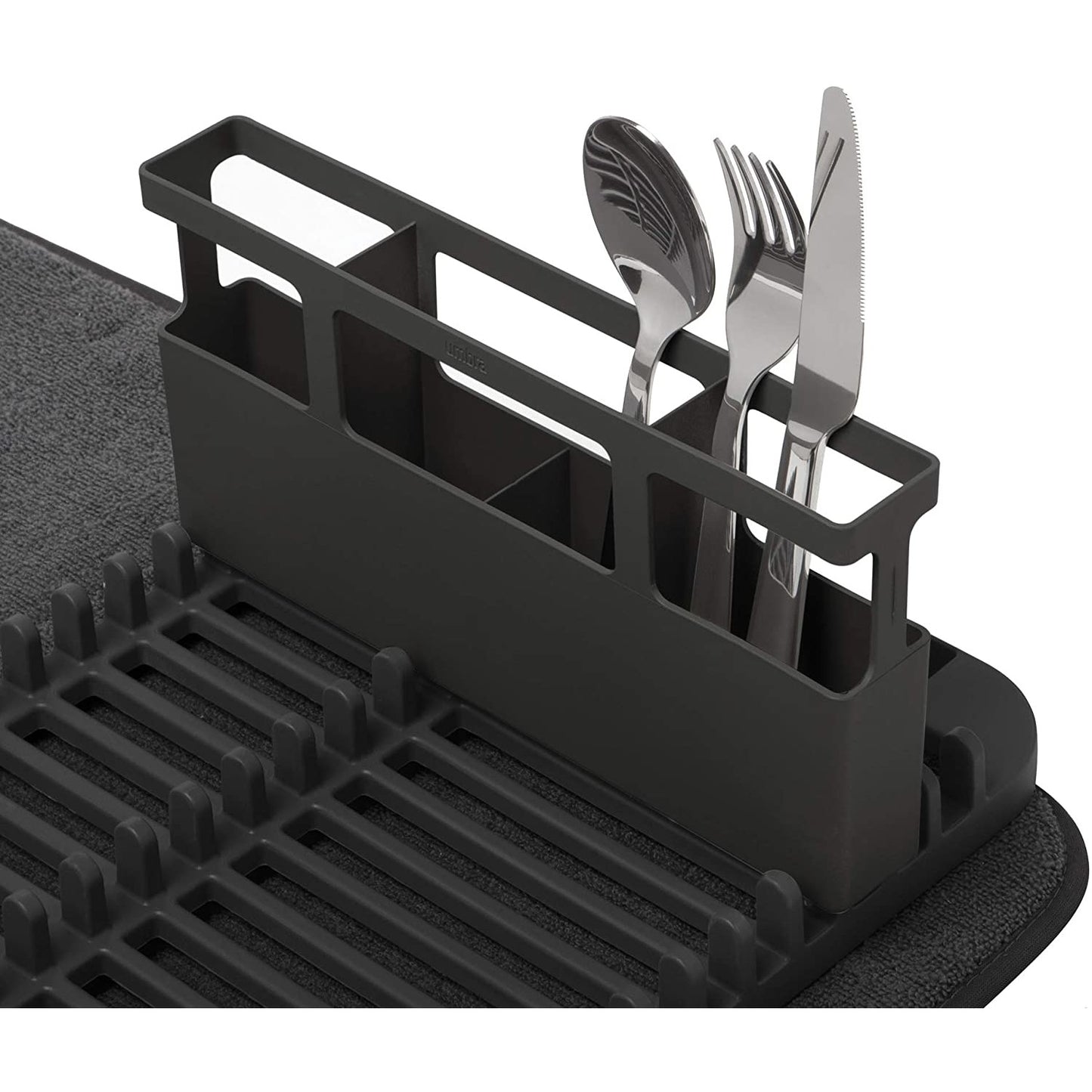 UDRY DISH DRYING RACK WITH  STEMWARE HOLDER  BLACK