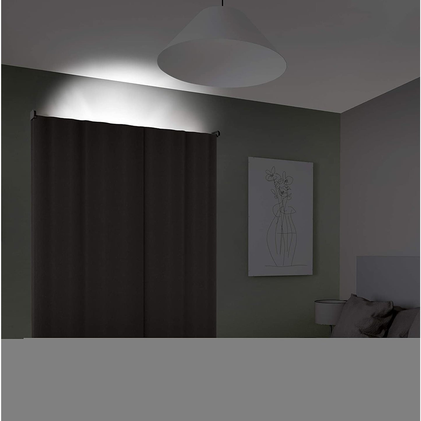 Charcoal Blackout Valance