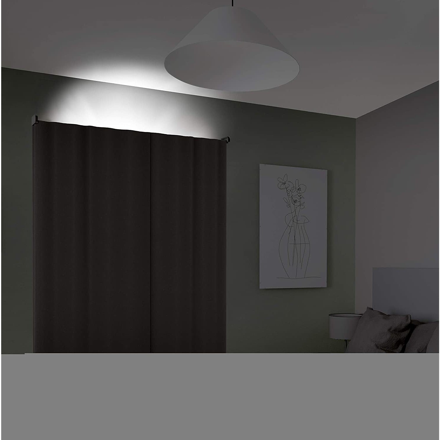 Charcoal Blackout Valance