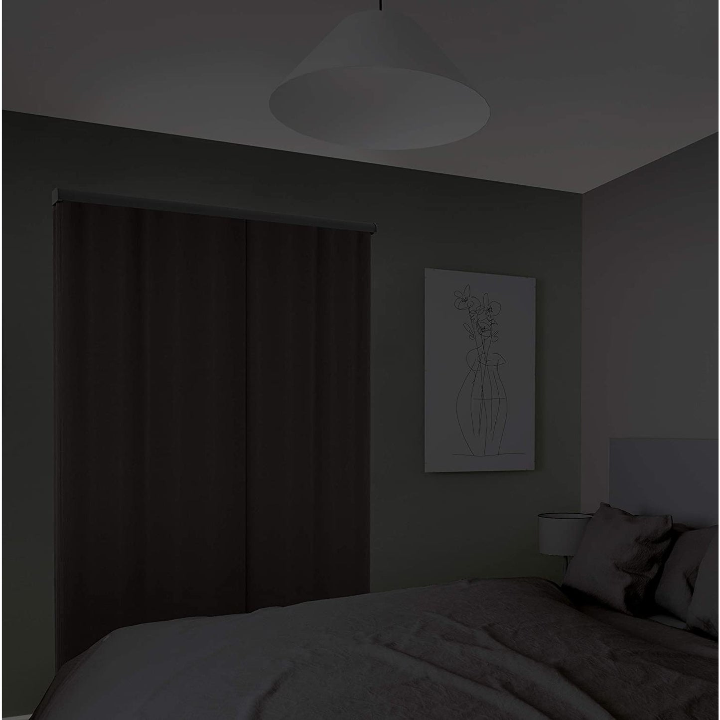 Charcoal Blackout Valance