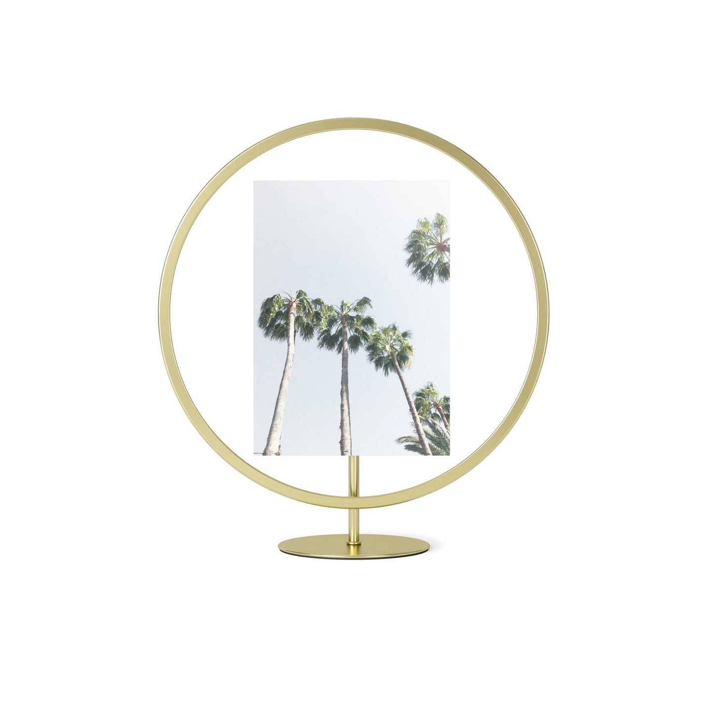 INFINITY ROUND PHOTO DIPSLAY 5" X 7" MATTE-BRASS