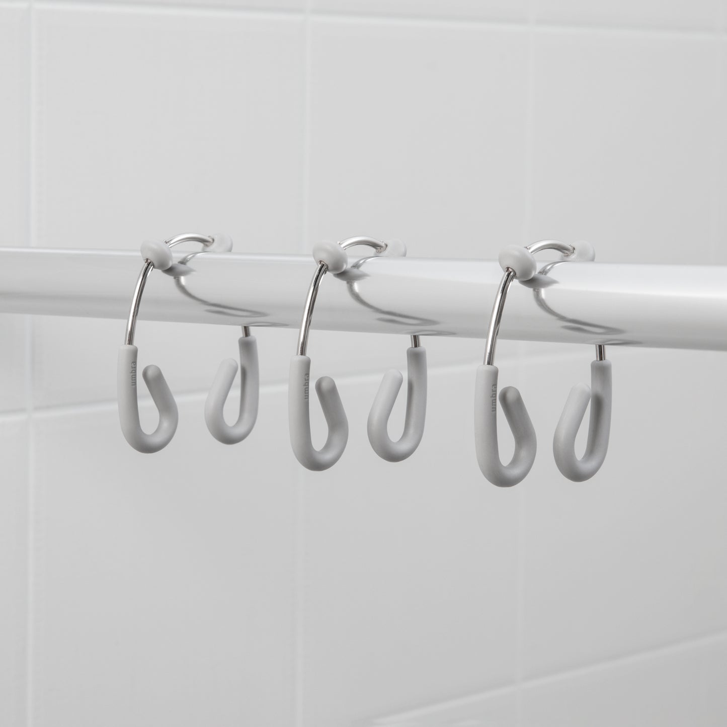Flex Double Shower Rings Grey  set 12