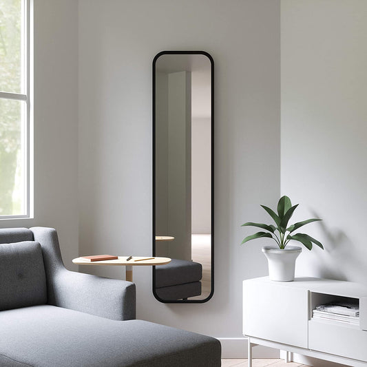 HUB LEANING MIRROR 62 X14.5 BLACK