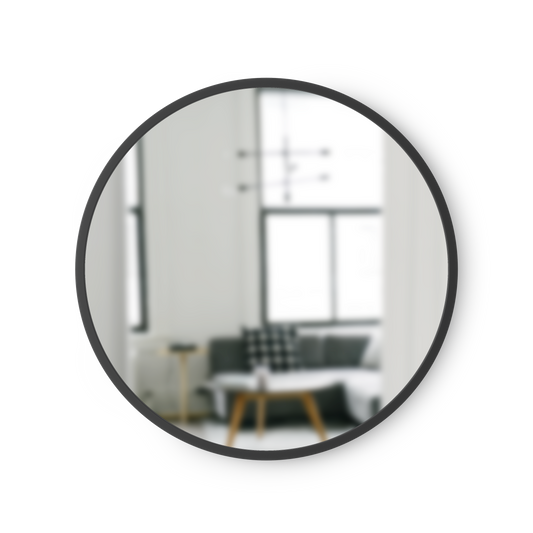 Hub Wall Mirror 18" Black