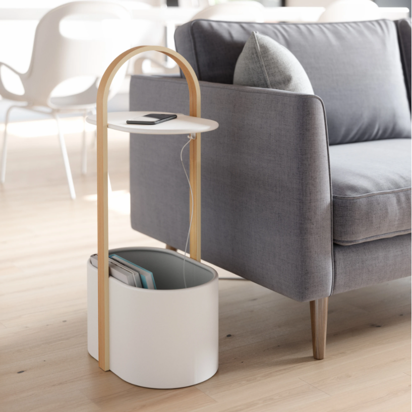 BELLWOOD STORAGE TABLE WHITE/ NATURAL